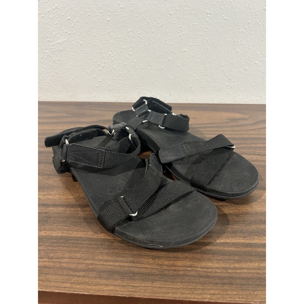 Vionic‎ Candace Sandals Shoes Womens Size 9.5 Black Strappy Orthotic TVW5368-1